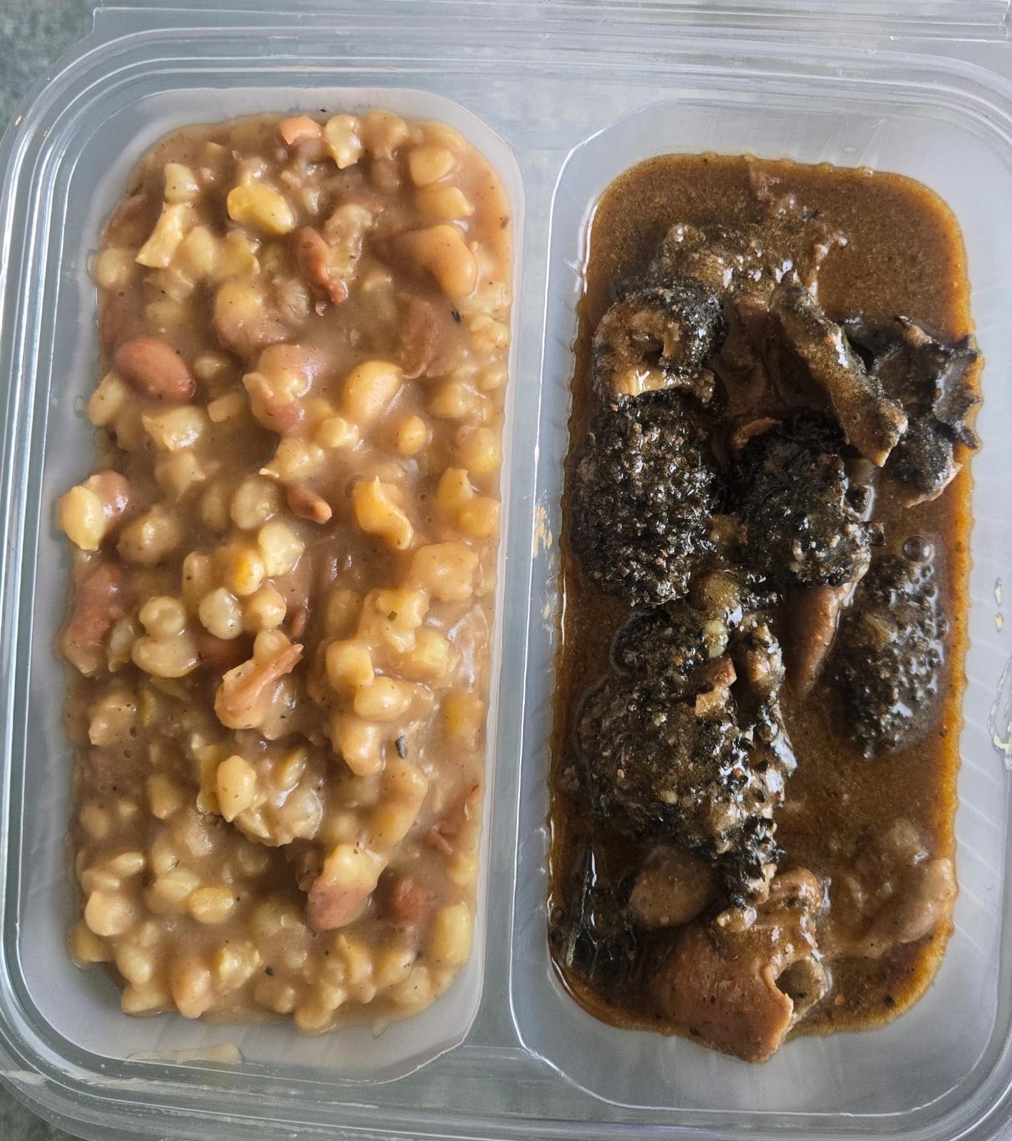 Mogodu and Samp meal at Heritage Bites