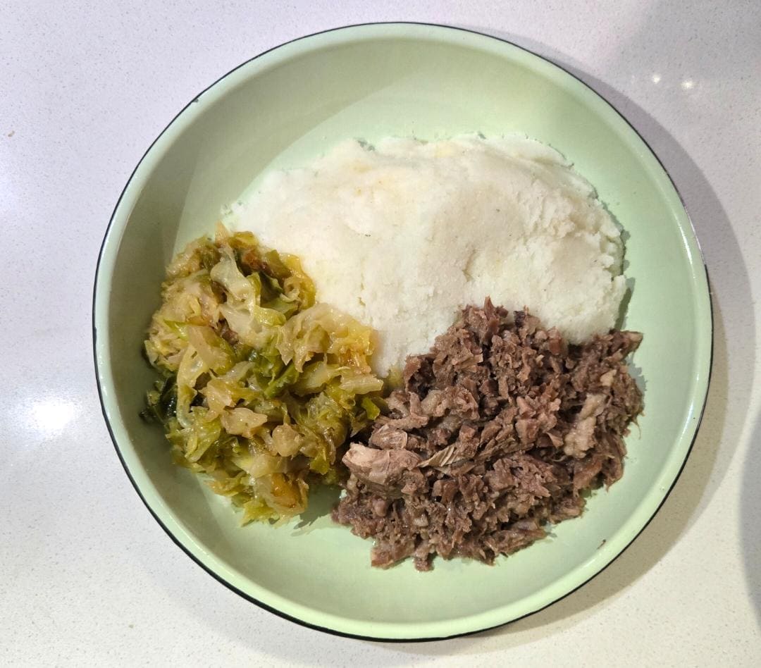Pap Cabbage and Tshotlo at Heritage Bites